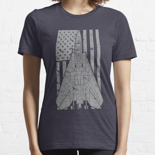 F14 Tomcat Jet Fighter Vintage Flag Design Essential T-Shirt