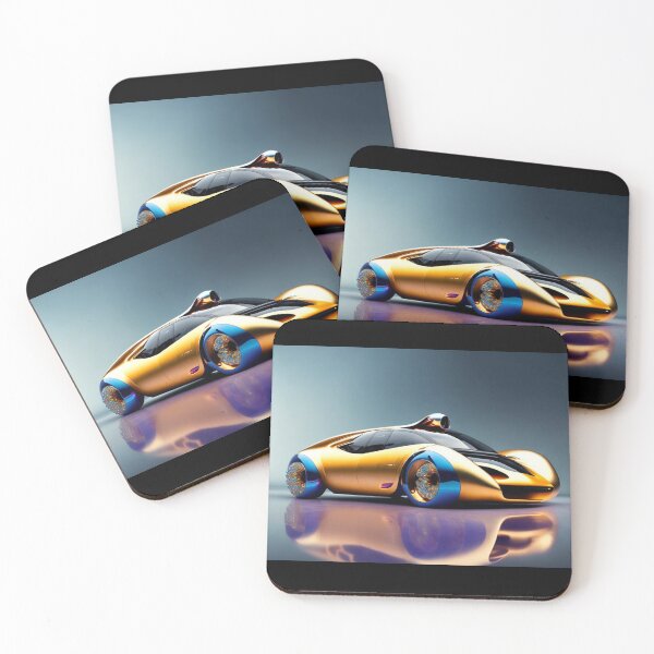 Item preview, Futuristic Golden Dream Car Design designed and sold by KALEIDOSCOPE UK.