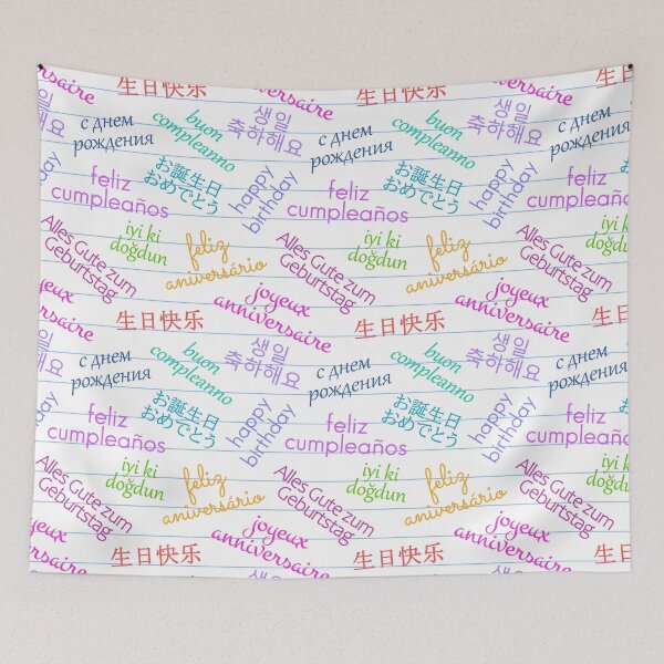 Item preview, Polyglot Birthday designed and sold by mixMixtli.