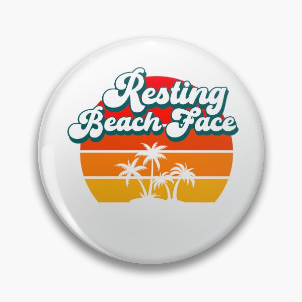 Item preview, RESTING BEACH FACE Retro Vacation Funny Summer Quote designed and sold by w1ckerman.