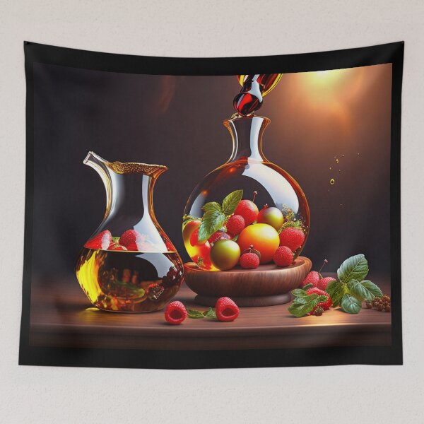Item preview, 4K Hyper-Realistic Painting of Fruit in Glass Decanter and Jug designed and sold by KALEIDOSCOPE UK.