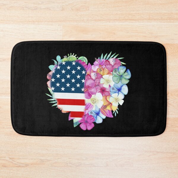 Item preview, 4th of July Shirt American Flag Floral Heart Gift designed and sold by Africanob.