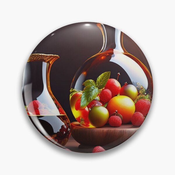 Item preview, 4K Hyper-Realistic Painting of Fruit in Glass Decanter and Jug designed and sold by KALEIDOSCOPE UK.