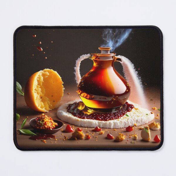 Item preview, Weird 4K Highly Detailed Painting of Fruit and a Glass Decanter designed and sold by KALEIDOSCOPE UK.