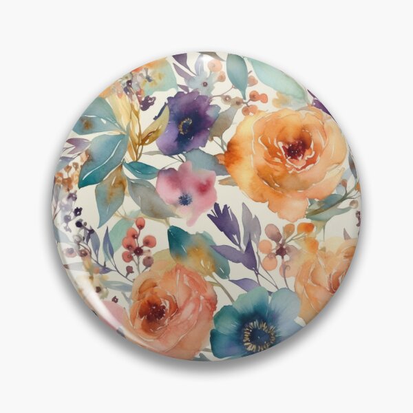 Item preview, Colorful Flowers in Watercolor Pattern  designed and sold by StudioTokyo.