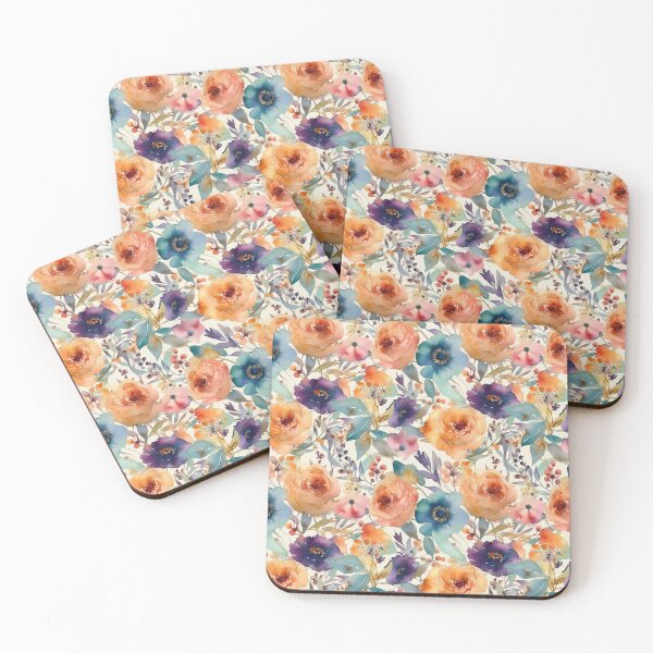 Item preview, Colorful Flowers in Watercolor Pattern  designed and sold by StudioTokyo.