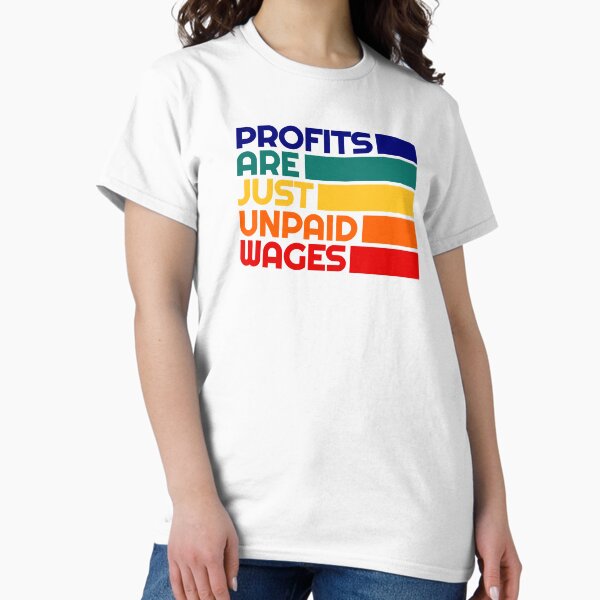 Aperçu de l'œuvre Citation de gauche de Karl Marx - Anticapitalisme - Les bénéfices ne sont que des salaires impayés - Ancap créée et vendue par RockFireMerch.