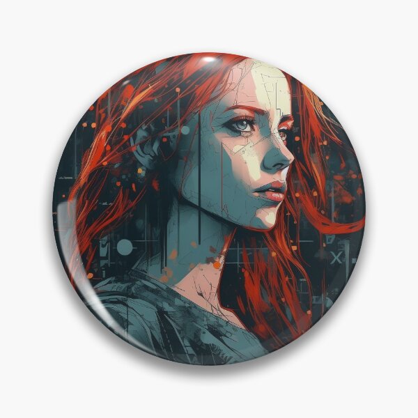 Artikelvorschau, Cyber redhead girl vector style. entworfen und verkauft von LJaco.