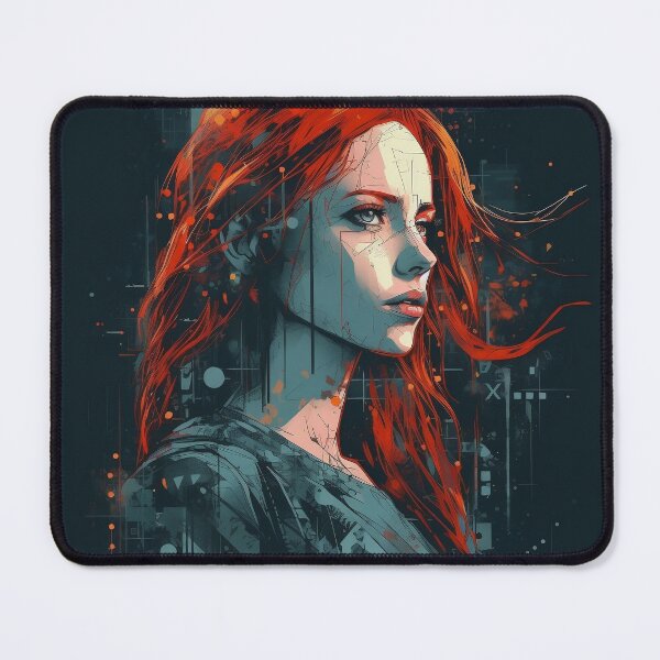Artikelvorschau, Cyber redhead girl vector style. entworfen und verkauft von LJaco.