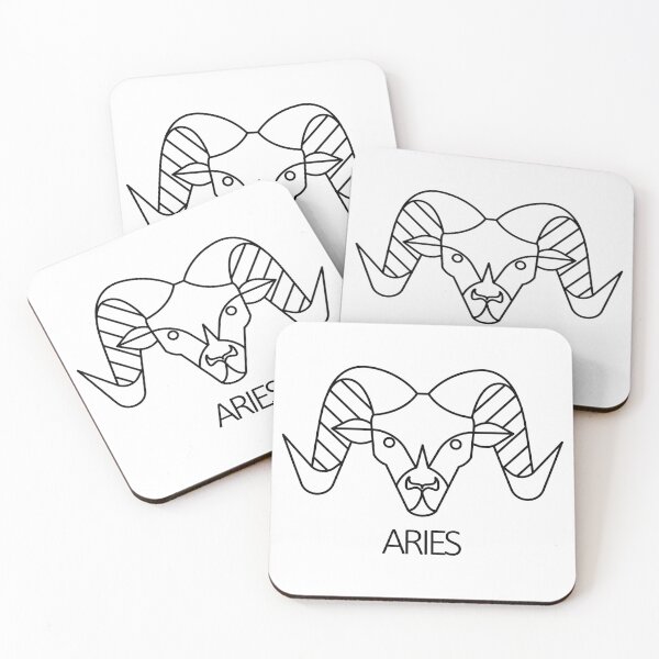 Item preview, Aries Zodiac Sign - Black designed and sold by SimpleWorksSK.