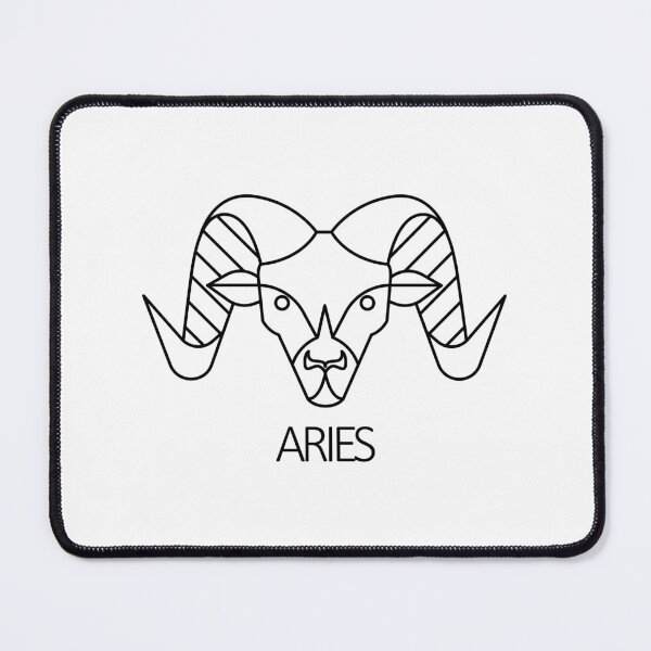 Item preview, Aries Zodiac Sign - Black designed and sold by SimpleWorksSK.
