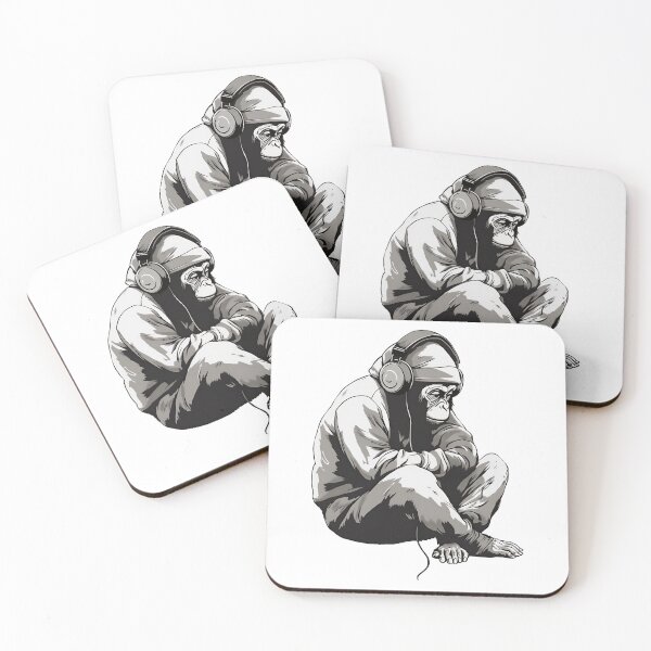 Item preview, Banksy DJ Monkey Thinker with Headphones designed and sold by hamishby.