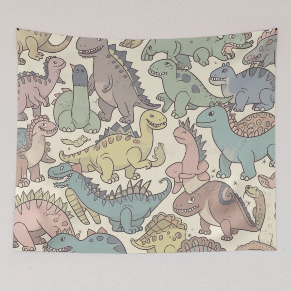 Item preview, Cute and Colorful Dinosaur Pattern designed and sold by RobotBadGuy0.