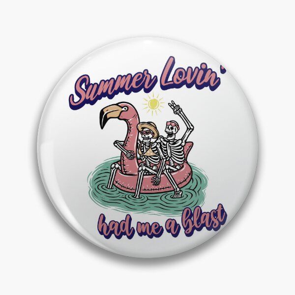 Item preview, Summer Lovin Had Me Blast - Summer Lovin' Skeletons in Pink Flamingo Float designed and sold by printify.