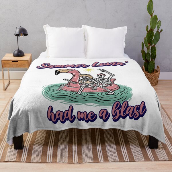 Item preview, Summer Lovin Had Me Blast - Summer Lovin' Skeletons in Pink Flamingo Float designed and sold by printify.