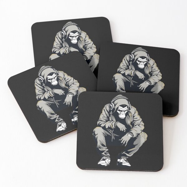 Item preview, Banksy DJ Monkey Thinker with Headphones designed and sold by hamishby.