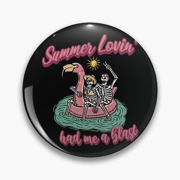 Item preview, Summer Lovin Had Me Blast - Summer Lovin' Skeletons in Pink Flamingo Float designed and sold by printify.