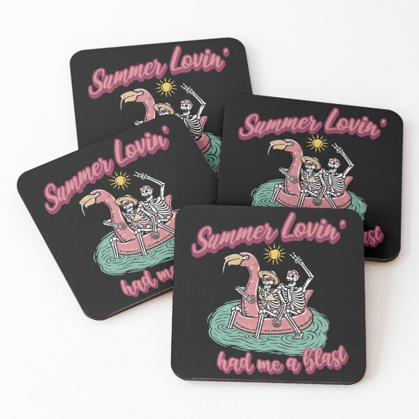 Item preview, Summer Lovin Had Me Blast - Summer Lovin' Skeletons in Pink Flamingo Float designed and sold by printify.