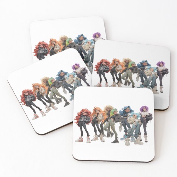Item preview, Rainbow hair girls designed and sold by mooonstyle.