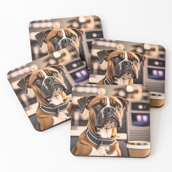 Item preview, Boxer Dog Coffee Lover  designed and sold by ElegantCat.