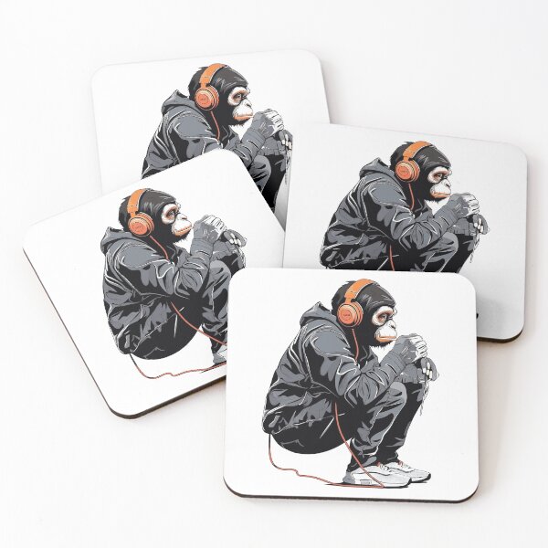 Item preview, Banksy DJ Monkey Thinker with Headphones designed and sold by hamishby.