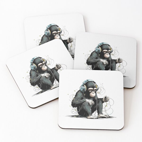 Item preview, Banksy DJ Monkey Thinker with Headphones designed and sold by hamishby.