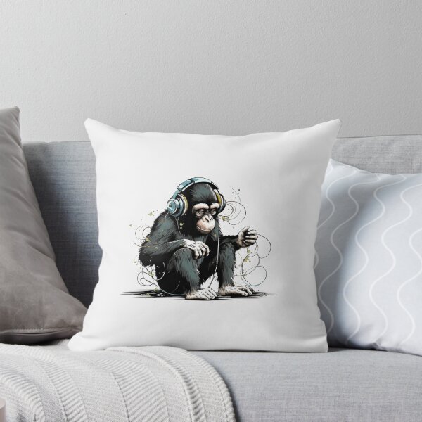 Item preview, Banksy DJ Monkey Thinker with Headphones designed and sold by hamishby.