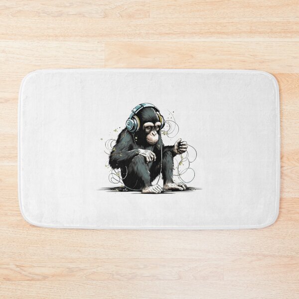 Item preview, Banksy DJ Monkey Thinker with Headphones designed and sold by hamishby.