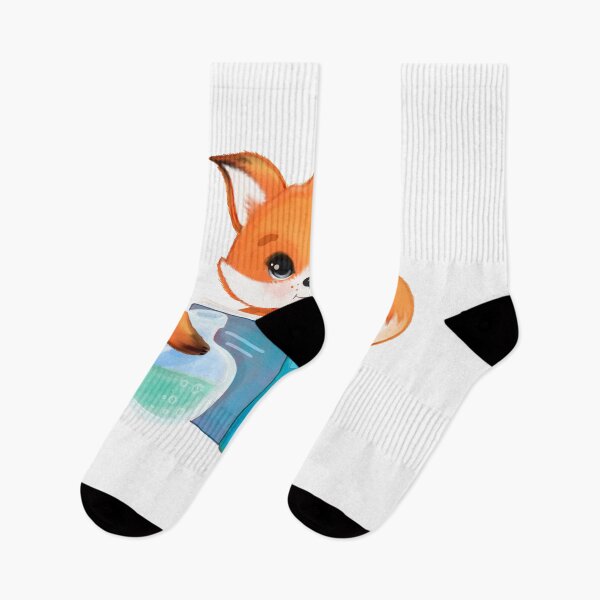 Item preview, Fox, The Best Student / School Textbook, Watercolor Image Digital Print Decor   designed and sold by adlydesigns.