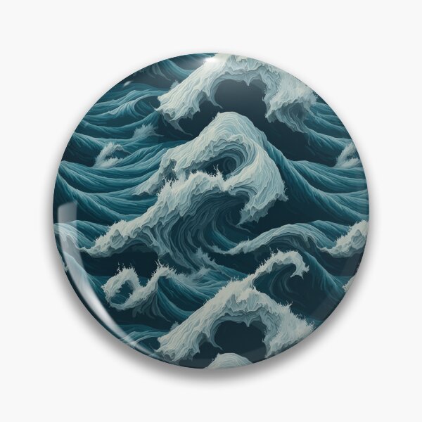 Item preview, blue sea background waves vintage  designed and sold by jkrphoto.