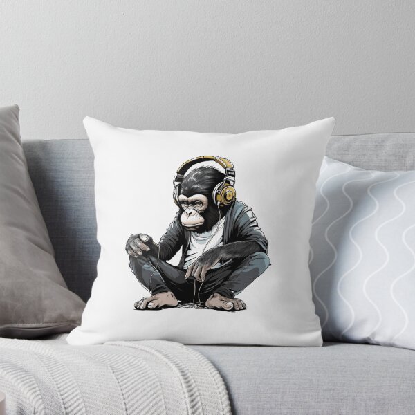 Item preview, Banksy DJ Monkey Thinker with Headphones designed and sold by hamishby.