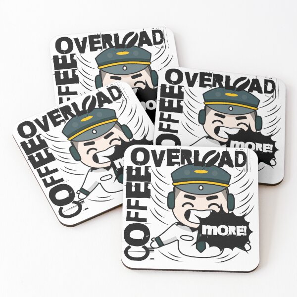 Item preview, Pilot & Flight Attendant coffee overload overdose designed and sold by AviationArtists.