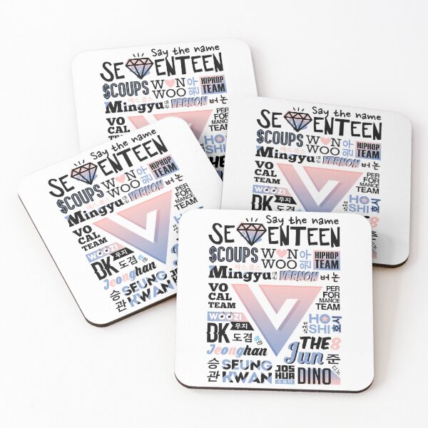 Item preview, SEVENTEEN Font Collage ver. 2 (Rose Quartz _amp_ Serenity) designed and sold by keatinglatrisha.
