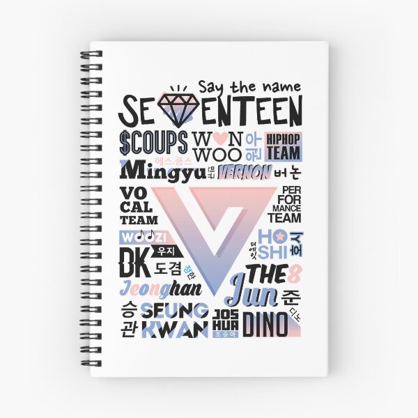 Item preview, SEVENTEEN Font Collage ver. 2 (Rose Quartz _amp_ Serenity) designed and sold by keatinglatrisha.