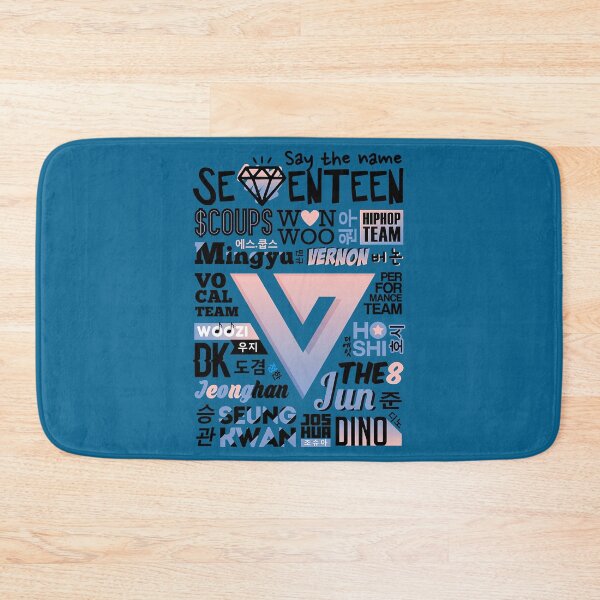 Item preview, SEVENTEEN Font Collage ver. 2 (Rose Quartz _amp_ Serenity) designed and sold by keatinglatrisha.