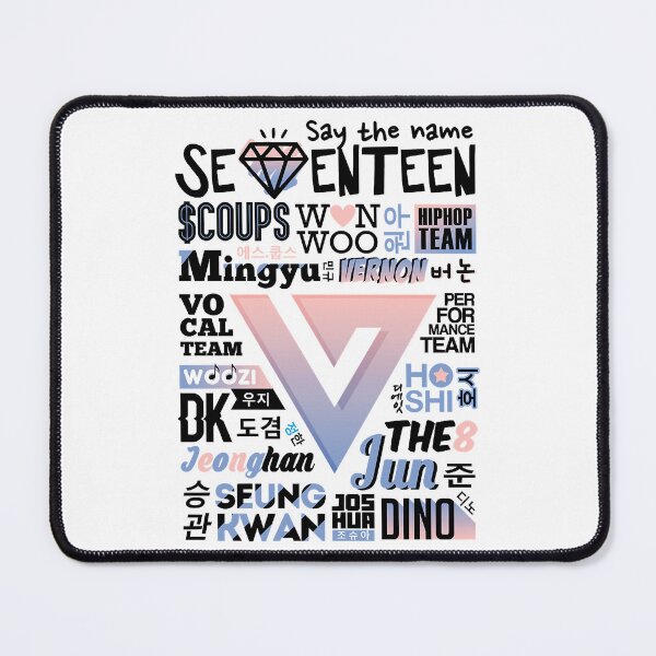 Item preview, SEVENTEEN Font Collage ver. 2 (Rose Quartz _amp_ Serenity) designed and sold by keatinglatrisha.