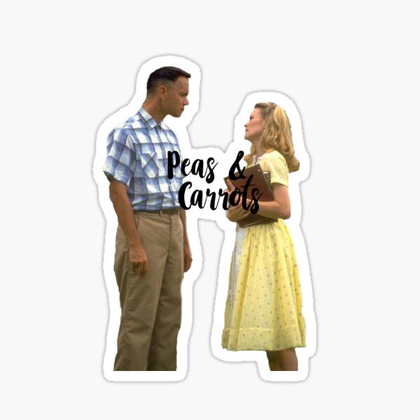 Forrest Gump Peas and Carots Sticker