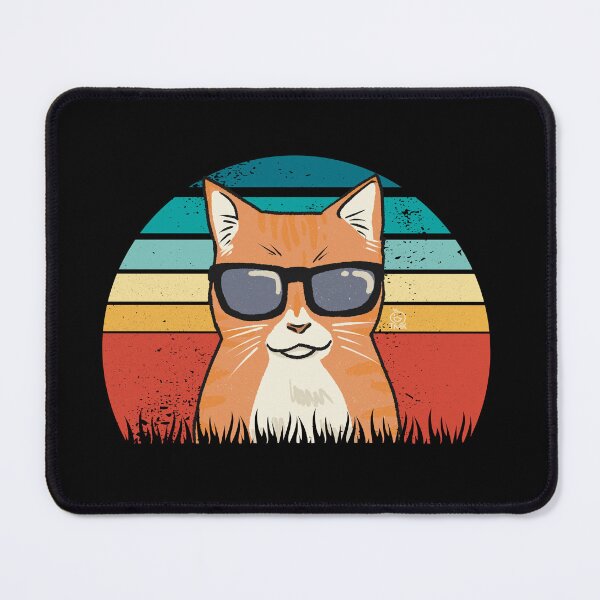 Item preview, Retro Sunset Cool Cat designed and sold by Golden Turtle Studio.