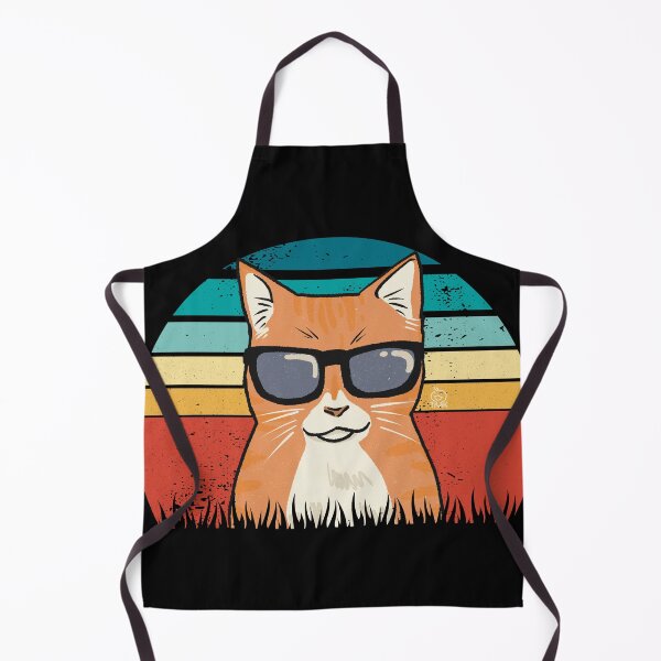Item preview, Retro Sunset Cool Cat designed and sold by Golden Turtle Studio.