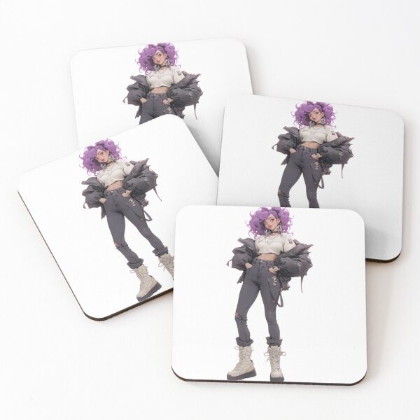Item preview, Purple hair girl designed and sold by mooonstyle.