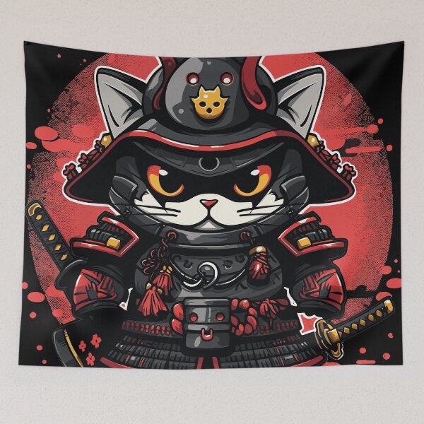 Item preview, Kawaii Samurai Cat designed and sold by FurFashion.