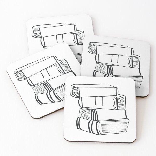 Item preview, Save the stack of books line art designed and sold by chuckletuckle.