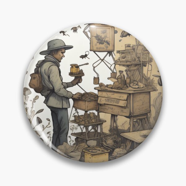 Item preview, Vintage bees pattern design designed and sold by shadowartsss.