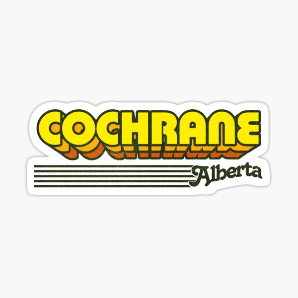 Vista previa del artículo con la obra «Cochrane, Alberta | Rayas retro», diseñado y vendido por retroready.