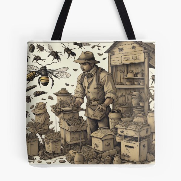 Item preview, Vintage bees pattern design designed and sold by shadowartsss.