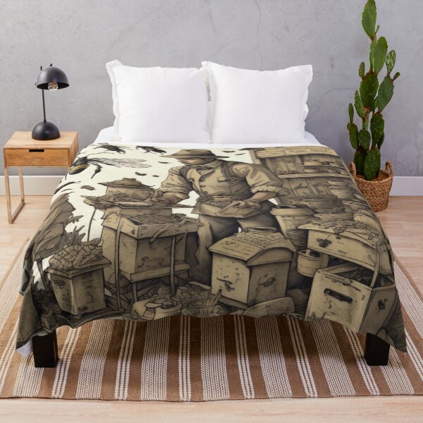 Item preview, Vintage bees pattern design designed and sold by shadowartsss.