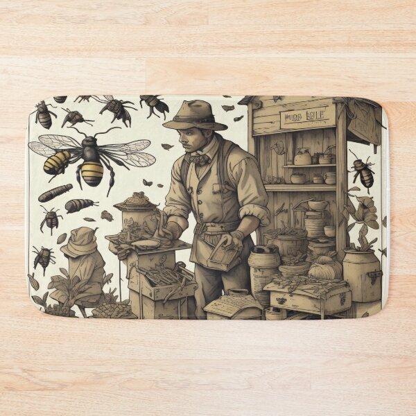 Item preview, Vintage bees pattern design designed and sold by shadowartsss.