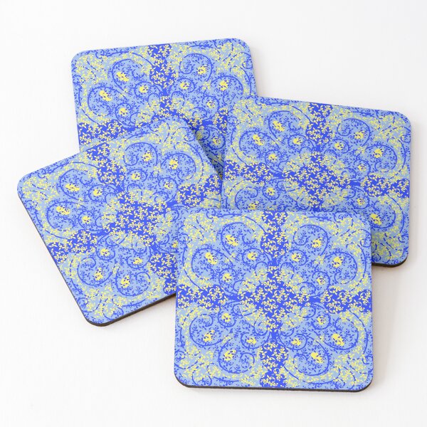 Item preview, Blue Yellow Circling Vines designed and sold by Annette Marionneaux Stevenson.
