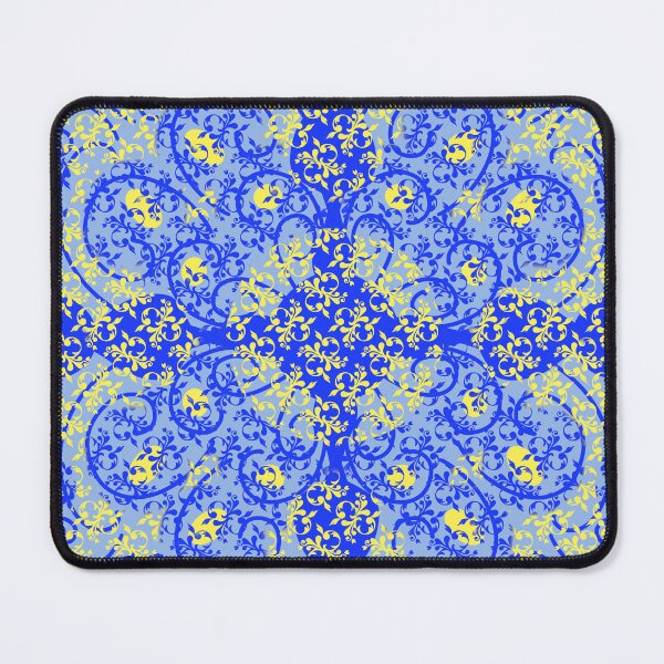 Item preview, Blue Yellow Circling Vines designed and sold by Annette Marionneaux Stevenson.