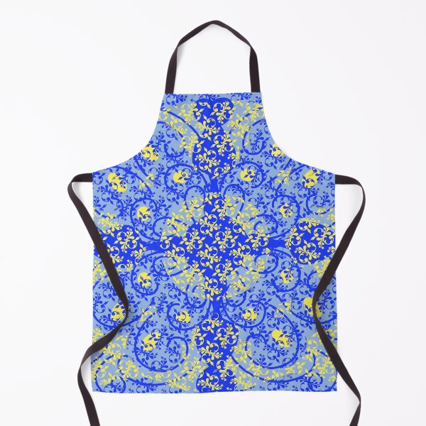 Item preview, Blue Yellow Circling Vines designed and sold by Annette Marionneaux Stevenson.